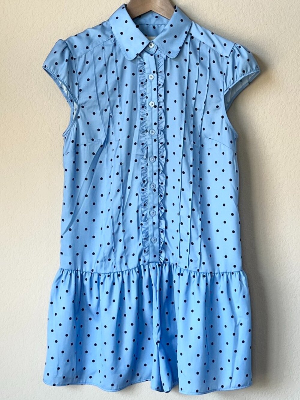 Maeve Cap Sleeve Polka Dot Romper